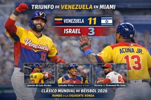 Luis Arráez batea dos cuadrangulares y Venezuela aplasta Israel