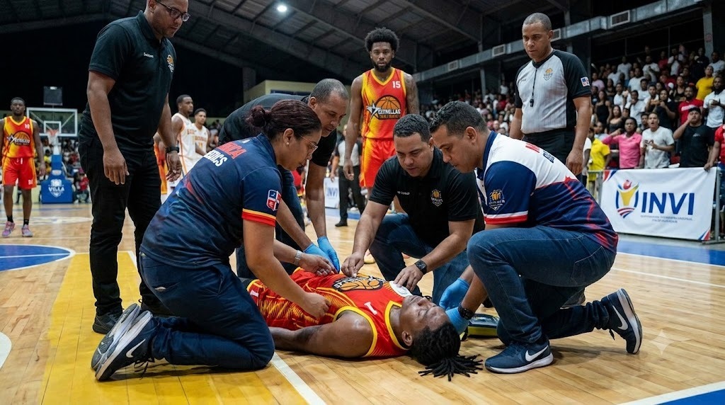 Fallece jugador de baloncesto en pleno juego en Villa Altagracia RD