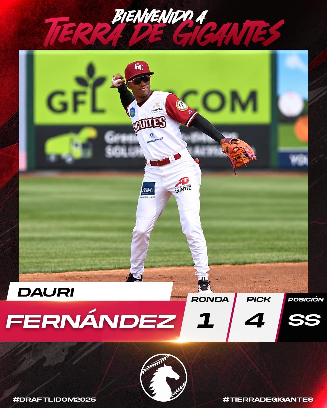 Gigantes escogen a Dauri Fernández en el Pick 1